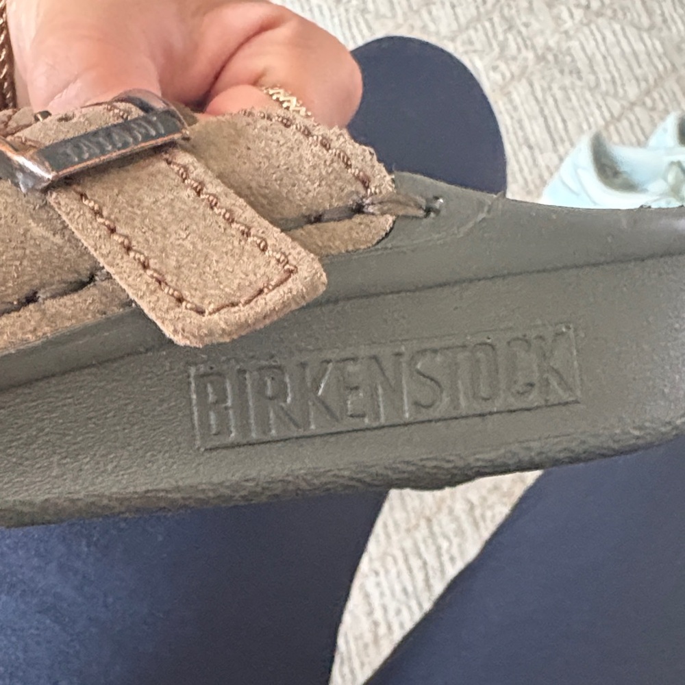Birkenstock  Brown Suede Clogs - Picture 7 of 11
